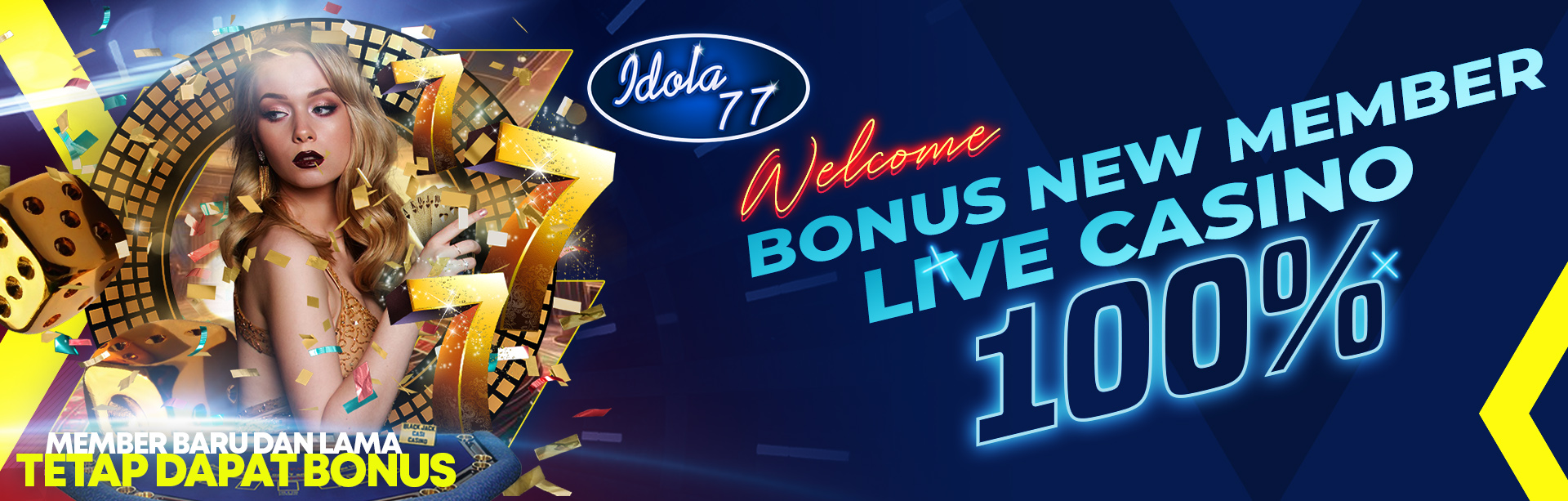 WELCOME BONUS LIVE CASINO 100%